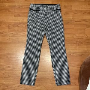 Plaid black and white pants